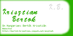 krisztian bertok business card