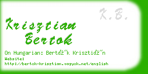 krisztian bertok business card